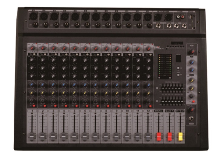 12 channel powered Mixers